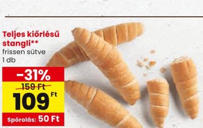 Teljes kiőrlésű stangli