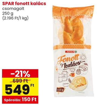 SPAR fonott kalács