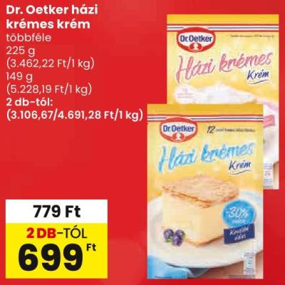 Dr. Oetker házi krémes krém
