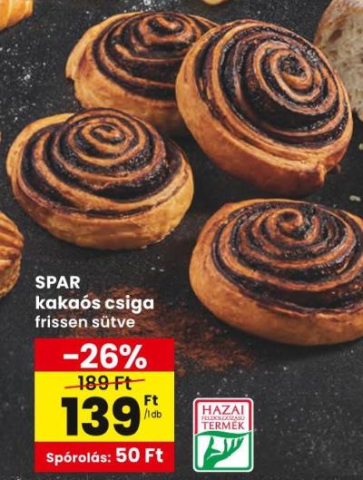SPAR kakaós csiga
