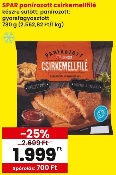 SPAR panírozott csirkemellfilé