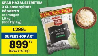 SPAR HAZAI.SZERETEM XXL savanyított káposzta