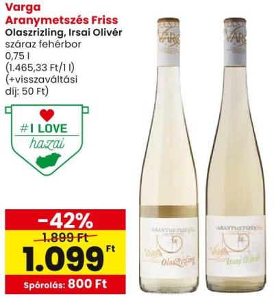 Varga Aranymetszés Friss