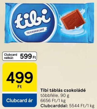 Tibi táblás csokoládé
