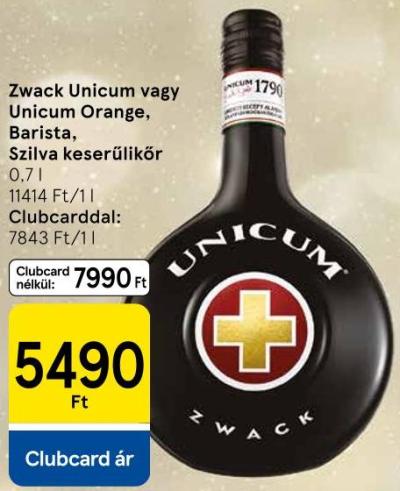 Zwack Unicum vagy Unicum Orange, Barista, Szilva keserűlikőr