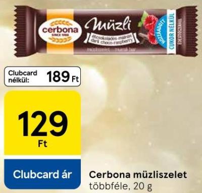 Cerbona müzliszelet