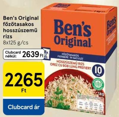 Bens Original főzőtasakos hosszúszemű rizs