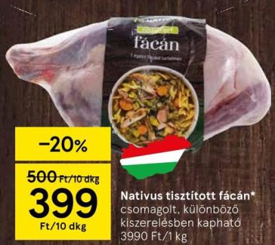 Nativus tisztított fácán