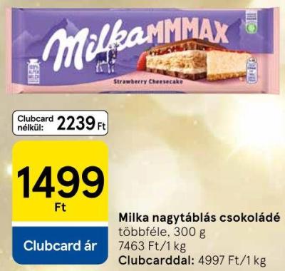 Milka nagytáblás csokoládé