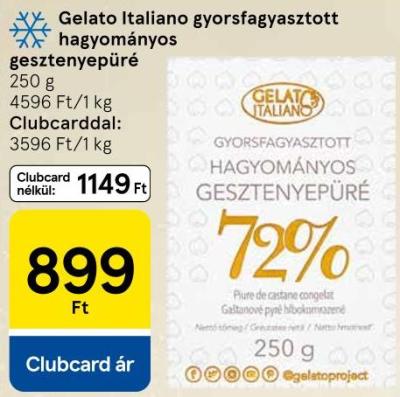 Gelato Italiano gyorsfagyasztott hagyományos gesztenyepüré