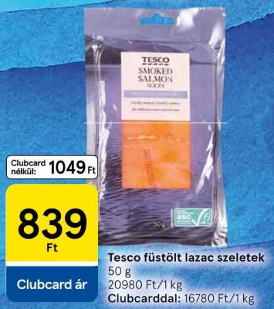 Tesco füstölt lazac szeletek