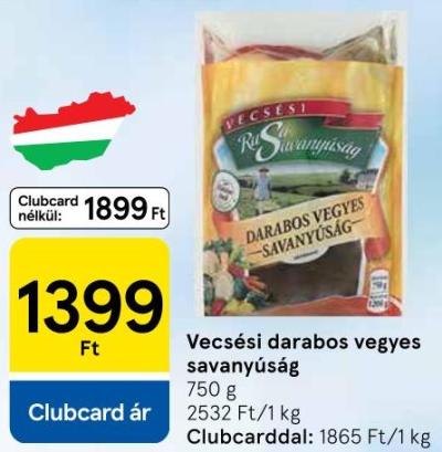 Vecsési darabos vegyes savanyúság