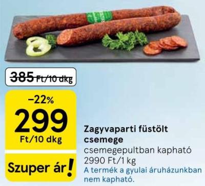 Zagyvaparti füstölt csemege