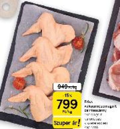 Friss vákuumcsomagolt csirkeszárny