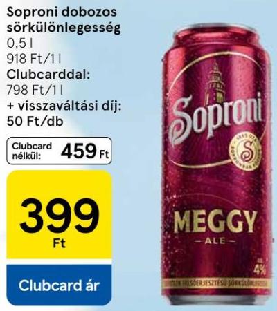 Soproni dobozos sörkülönlegesség