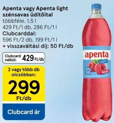 Apenta vagy Apenta light szénsavas üdítőital