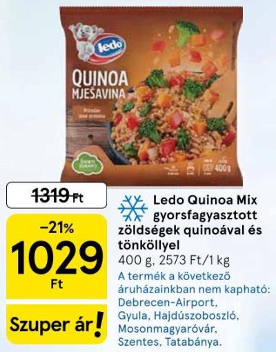 Ledo Quinoa Mix gyorsfagyasztott zöldségek quinoa-val és tönköllyel