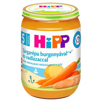 Hipp bébiétel sárgarépa burgonya vadlazaccal 5 hónapos kortól - 190 g