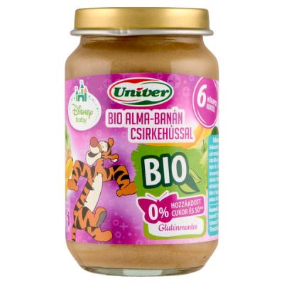 Univer Bébiétel Almaszósz Banán Csirkehús Ízesítéssel 6 Hónapos Kortól - 163 g