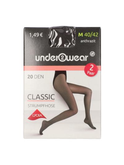 Underwear Classic Antracit M Harisnya - 2 db
