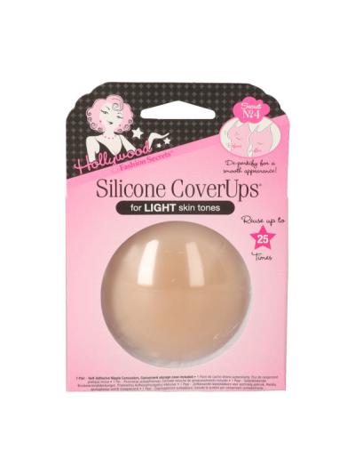 Hollywood szilikonos mellbimbó takaró / világos - 1 db