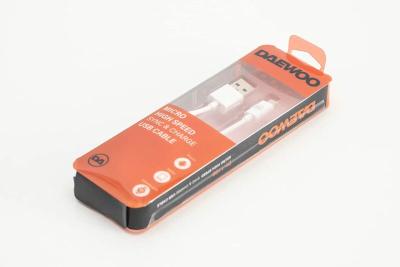 Daewoo microUSB kábel, 1 méter, fehér