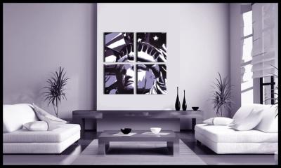 Kézzel festett POP Art festmény Szabadság szobor 4 darab fs | különböző méretek