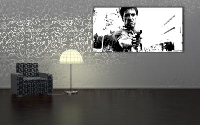 Kézzel festett POP Art festmény Sebhelyesarc 1 rész smp | különböző méretek