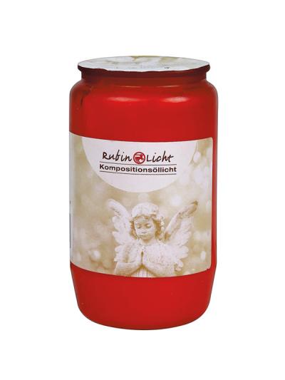 Rubin temetőmécses, piros - 1 db