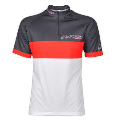 Kerékpáros póló inPORTline Pro Team  fekete-piros-fehér  