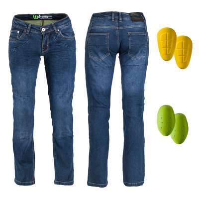 Női motoros farmer W-TEC Kavec sötétkék 