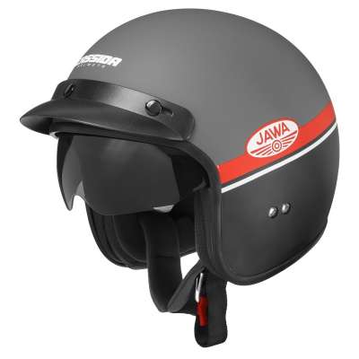 Motoros sisak Cassida Oxygen Jawa OHC matt szürke/piros/fekete/fehér 