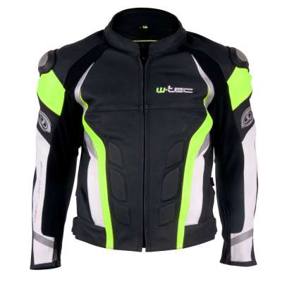 Motoros bőrdzseki W-TEC Velocity fekete-fluo 