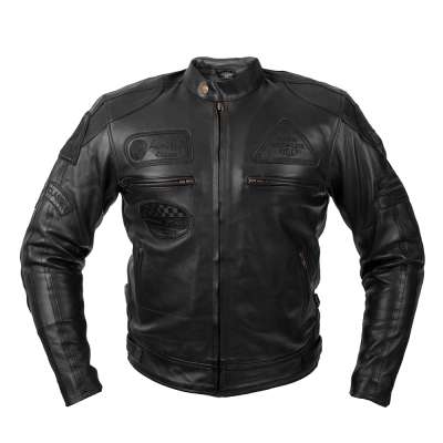 Bőr motoros kabát W-TEC Urban Noir fekete 