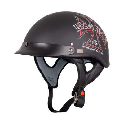 Motoros bukósisak W-TEC Black Heart V531 Iron Cross  DOT jóváhagyás, levehető napellenző, puha bélés fekete 