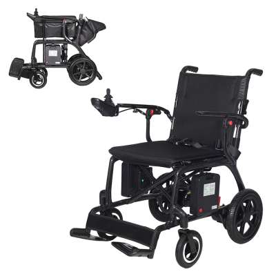 Elektromos karbon kerekesszék inSPORTline Feally, joystick vezérlés, elektromágneses fékek, biztonsági öv, 20–25 km hatótáv