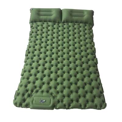 Kétszemélyes felfújható matrac, beépített pumpával inSPORTline Faustea 192x125x8 cm, kompakt méret, hatékony szigetelés, felfújás beépített pumpával