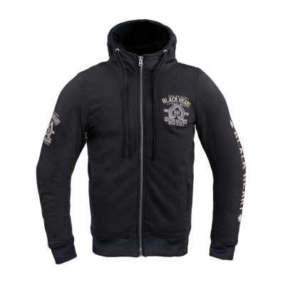 Férfi Aramid-szálas kapucnis felső W-TEC Black Heart Kustom Kulture Hoodie fekete 
