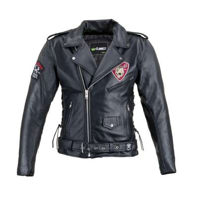 Bőr motoros kabát W-TEC Black Heart Perfectis fekete 