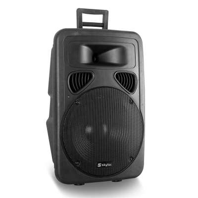 Passzív 38 cm-es PA hangszóró Skytec, ABS, 600 W
