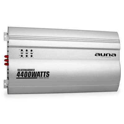 Auna Silverhammer 4-csatornás erősítő autóba, 4400 W, ezüst