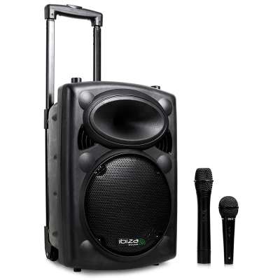 Mobilis PA rendszer Ibiza Port 8 VHF-BT, 200 W RMS, akku, kerekes