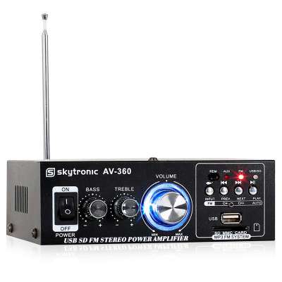 Skytronic AV-360 hi-fi sztereó erősítő, USB, SD, MP3, AUX, F