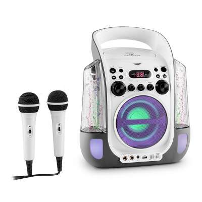 Auna Kara Liquida, karaoke rendszer, CD, USB , MP3, szökőkút, LED, 2 x mikrofon, hordozható