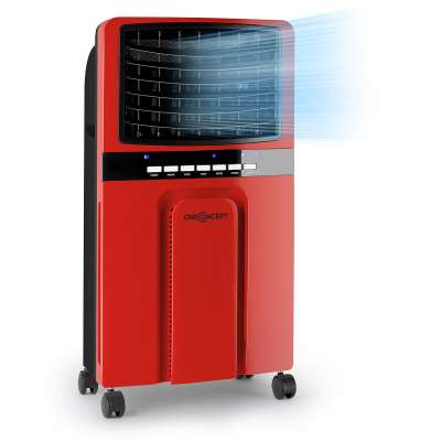 OneConcept Baltic Red, léghűtő, ventilátor, távirányító, 65 W, 400m³/h