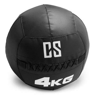 Capital Sports Bravor Wall Ball medicinlabda, PVC, dupla varrások, 4kg, fekete