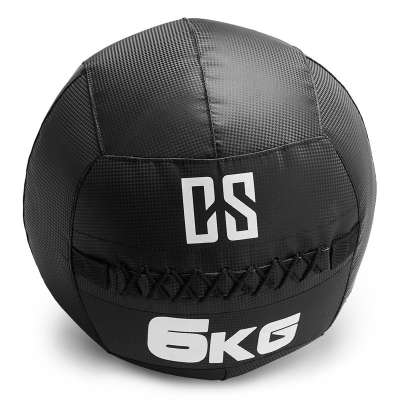 Capital Sports Bravor Wall Ball medicinlabda, PVC, dupla varrások, 6kg, fekete