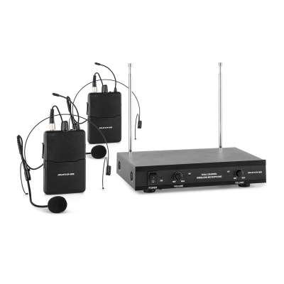 Auna Pro VHF-2-HS 2-csatornás VHF mikrofon készlet, 2x headset, 50m