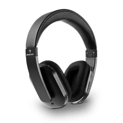 Auna Elegance Bluetooth-NFC fejhallgató, aptX, akkumulátor, handsfree, műbőr, fekete