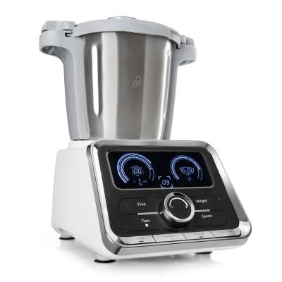 Klarstein GrandPrix konyhai robotgép, 500 W/1000 W, 2,5 L nemesacél keverőtál, fehér